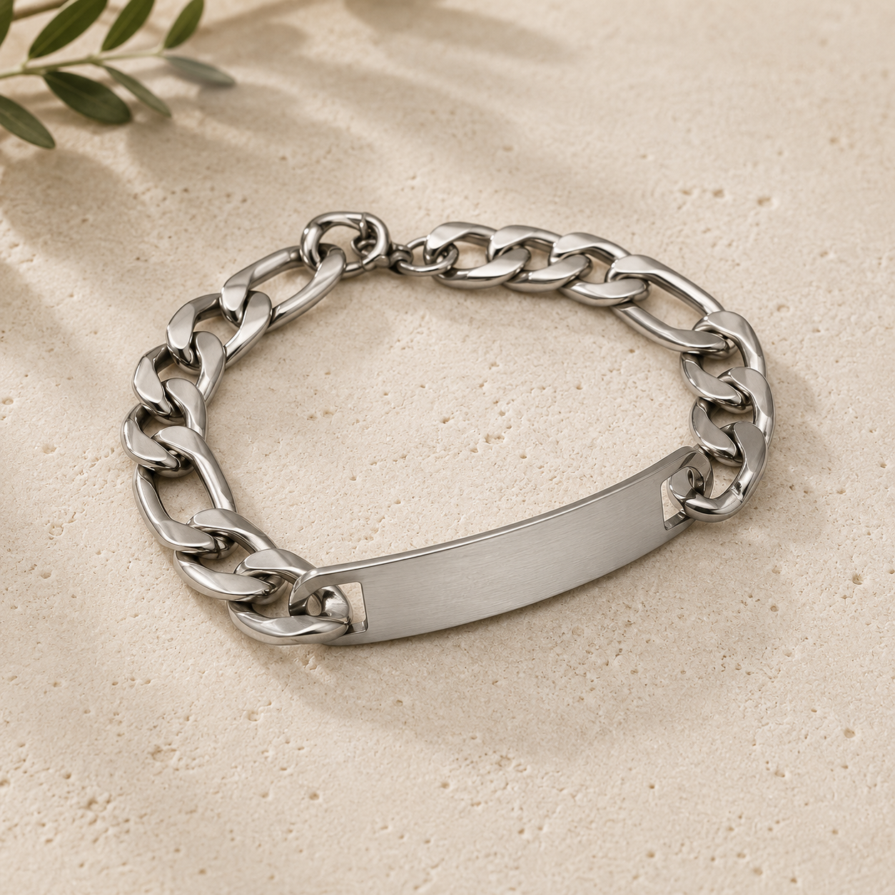 Pulsera de acero inoxidable personalizada con grabado láser de coordenadas o fecha especial