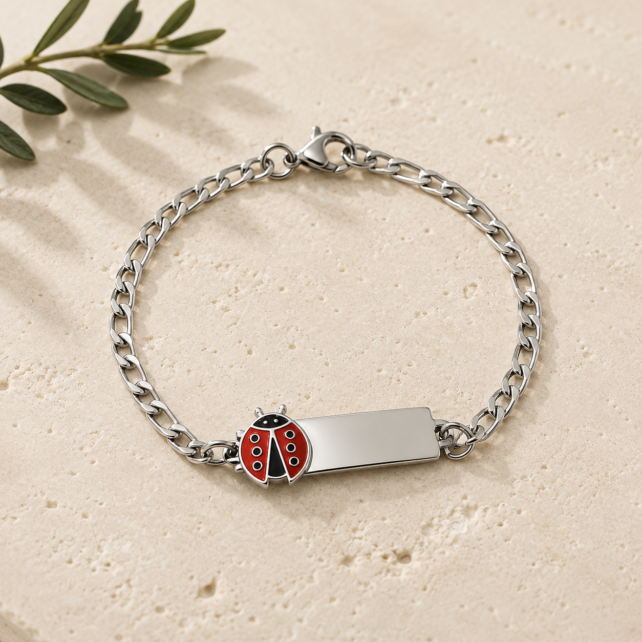 Pulsera infantil personalizada con grabado láser de nombre - regalo para bebés y niños